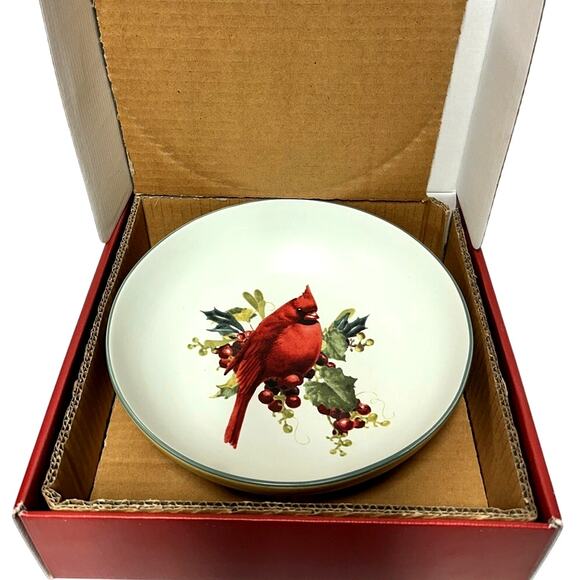 Lenox For the Holidays Winter Greetings Everyday Cardinal Small Serving Bowl - Picture 4 of 7